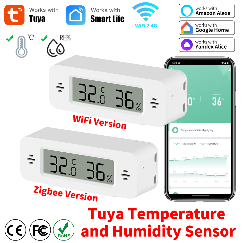 Tuya WiFi/Zigbee อุณหภูมิความช - Digital Hygrometer Probe บทวิจารณ์และราคา