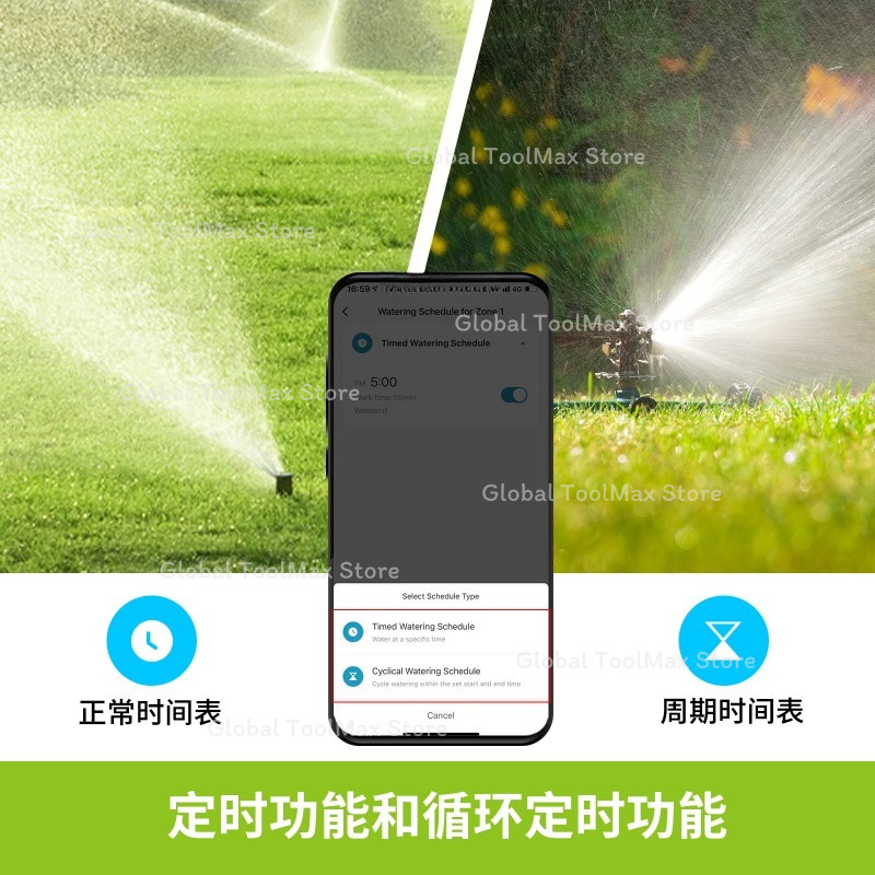 วาล์วควบคุมการรดน้ำแบบ 2 ทาง พ - Timer Dual Outlet บทวิจารณ์และราคา